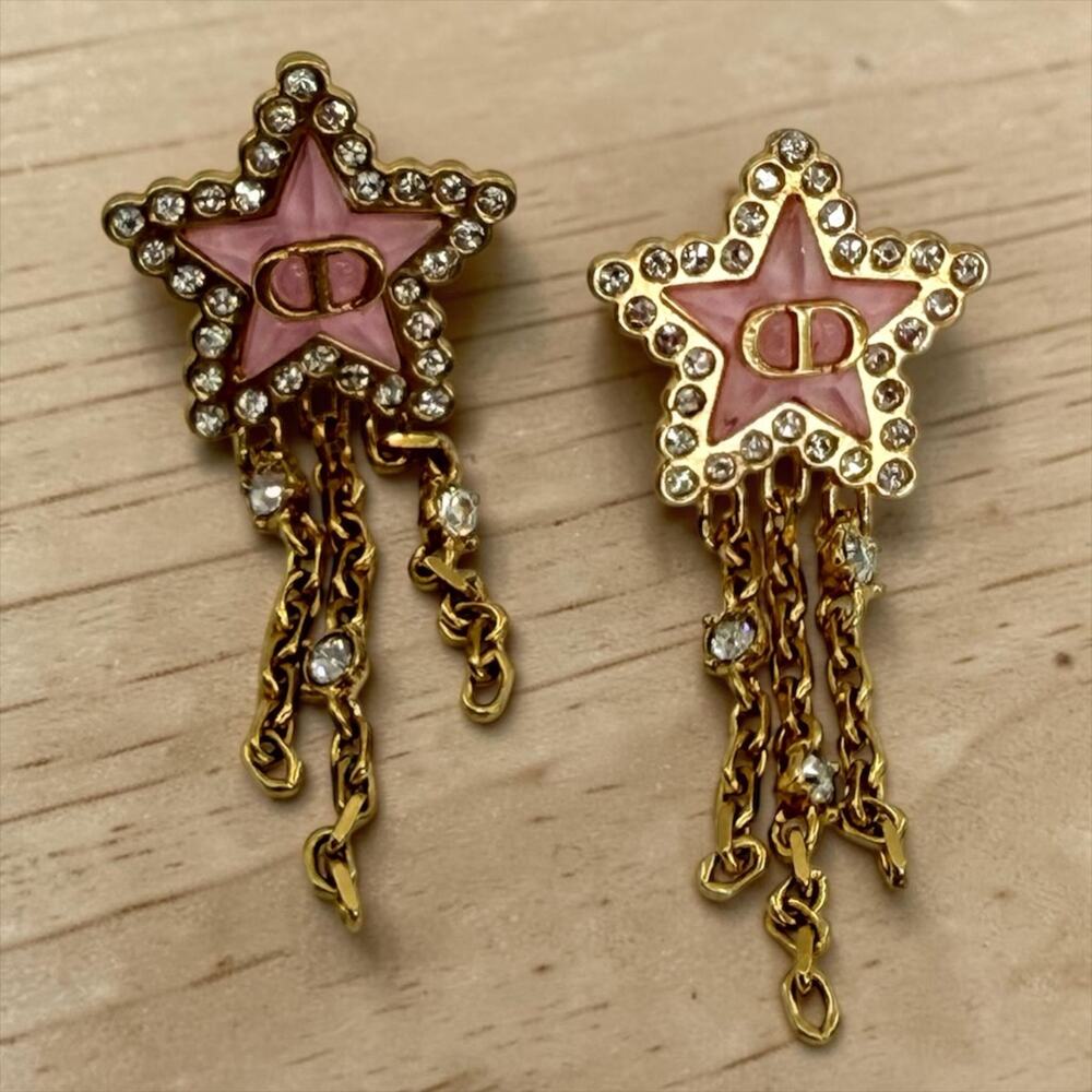 Dior Petit CD Star Drop Earrings